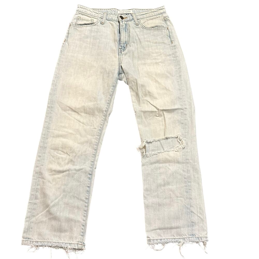 Flying Monkey Womens light wash distressed relaxed jeans Size 25